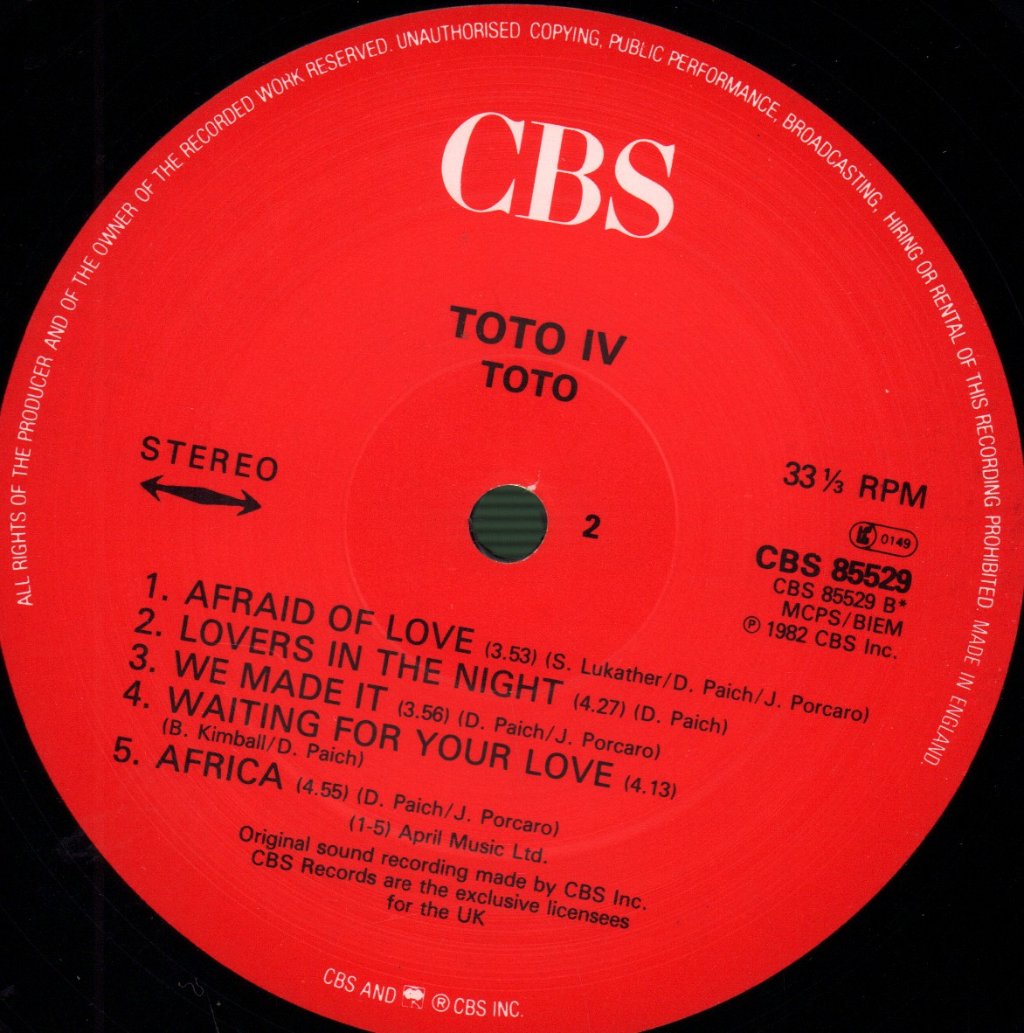 Toto - Iv - Lp