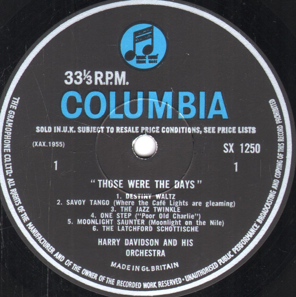 Harry Davidson And His Orchestra - Those Were The Days - Lp