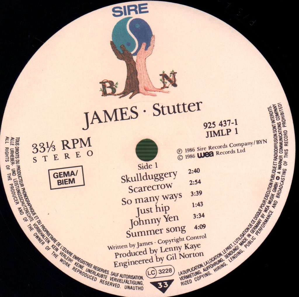 James - Stutter - Lp