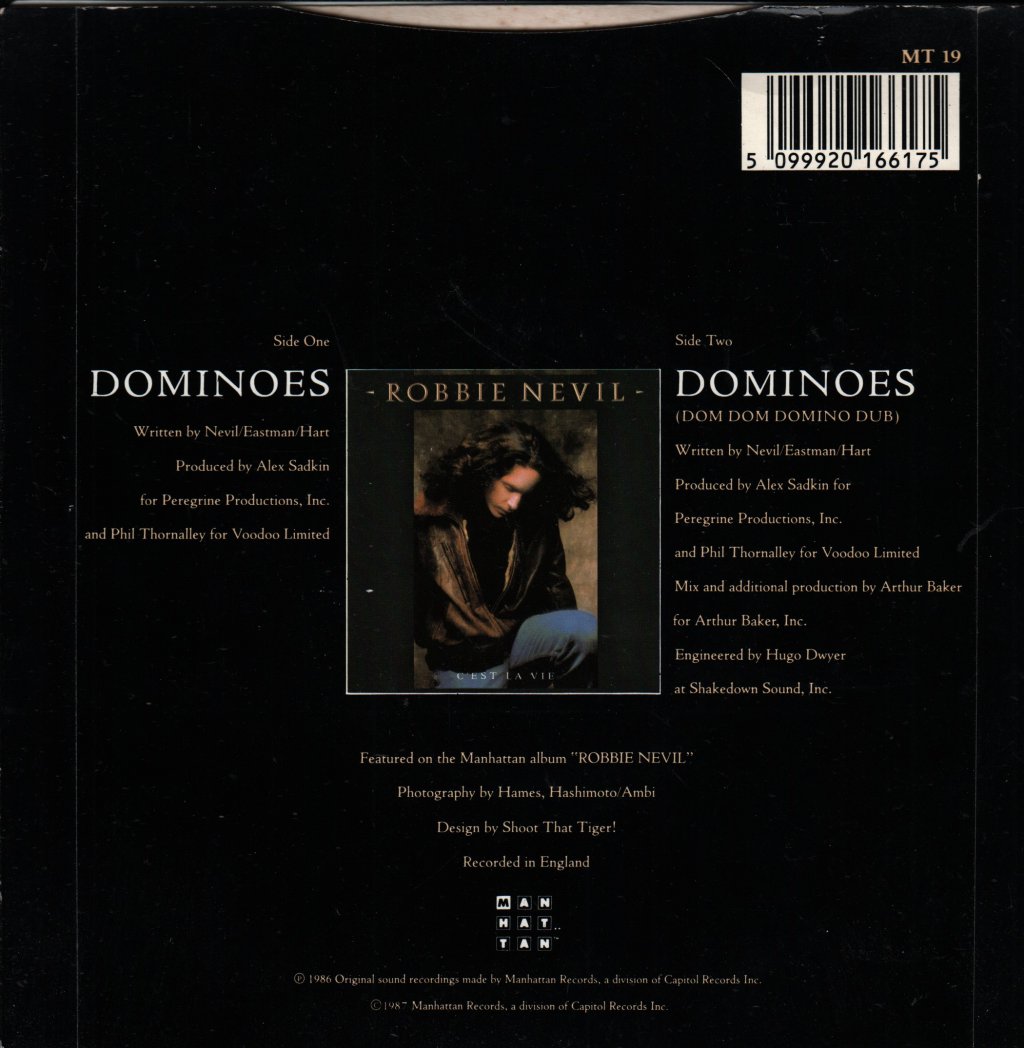 Robbie Nevil - Dominoes - 7 Inch