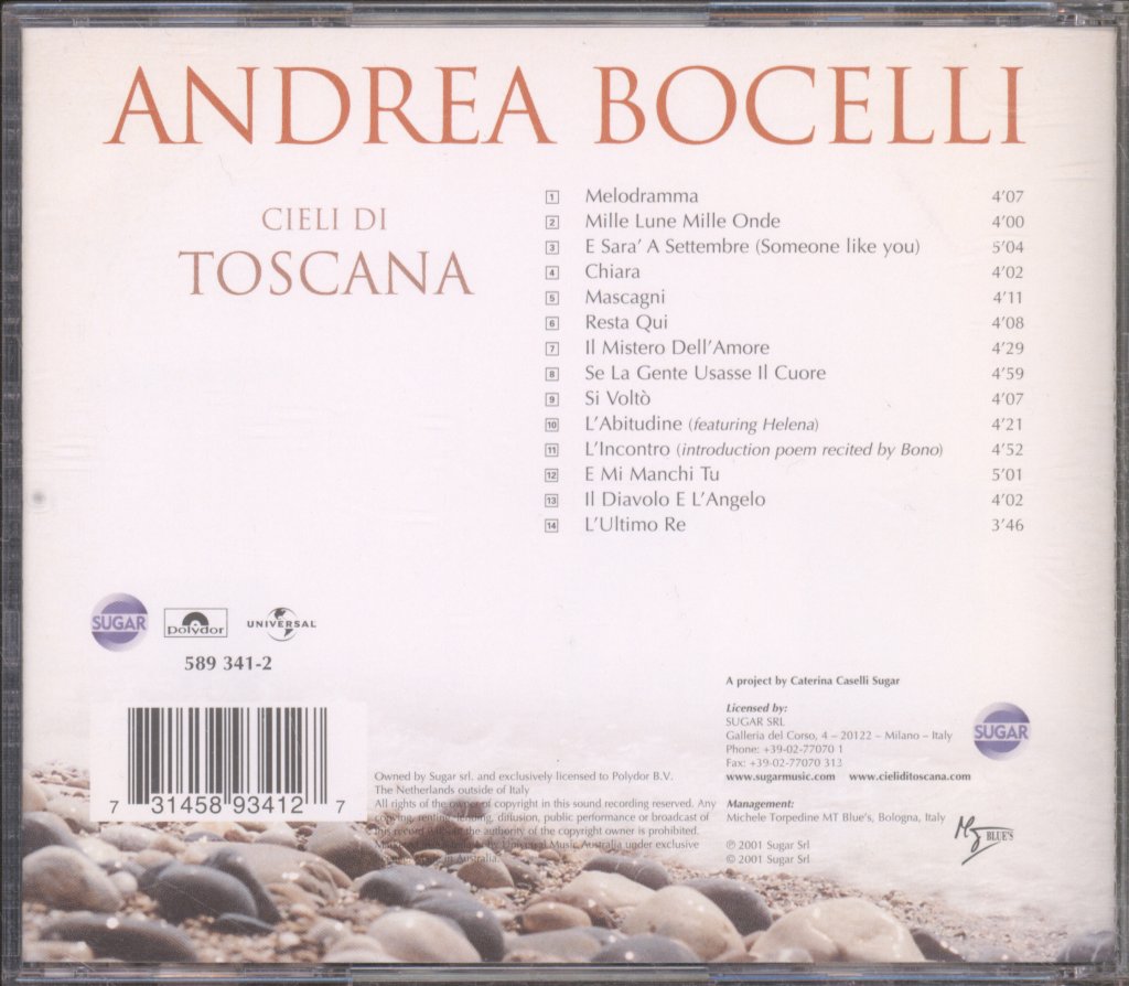 Andrea Bocelli - Cieli Di Toscana - Cd