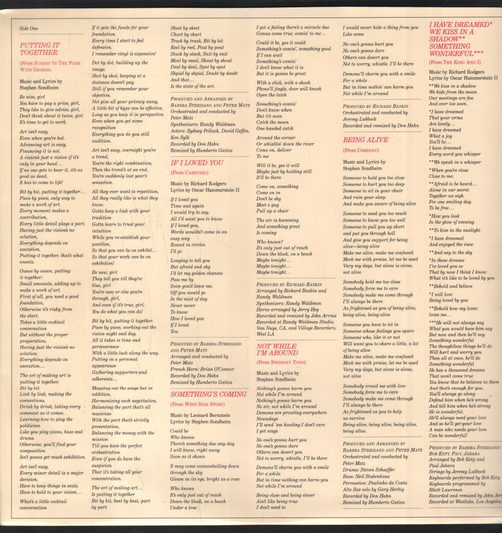 Barbra Streisand - Broadway Album - Lp