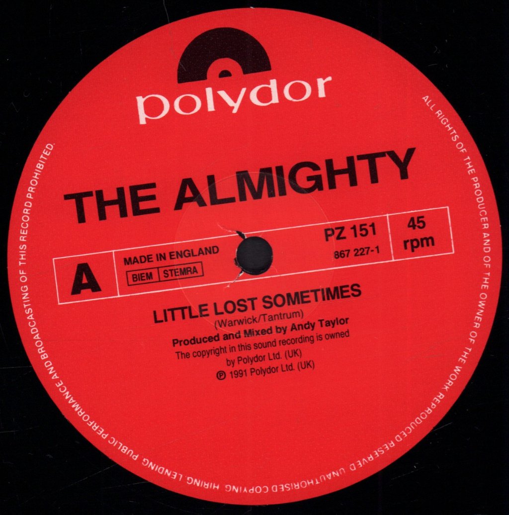 Almighty - Little Lost Sometimes - 12 Inch