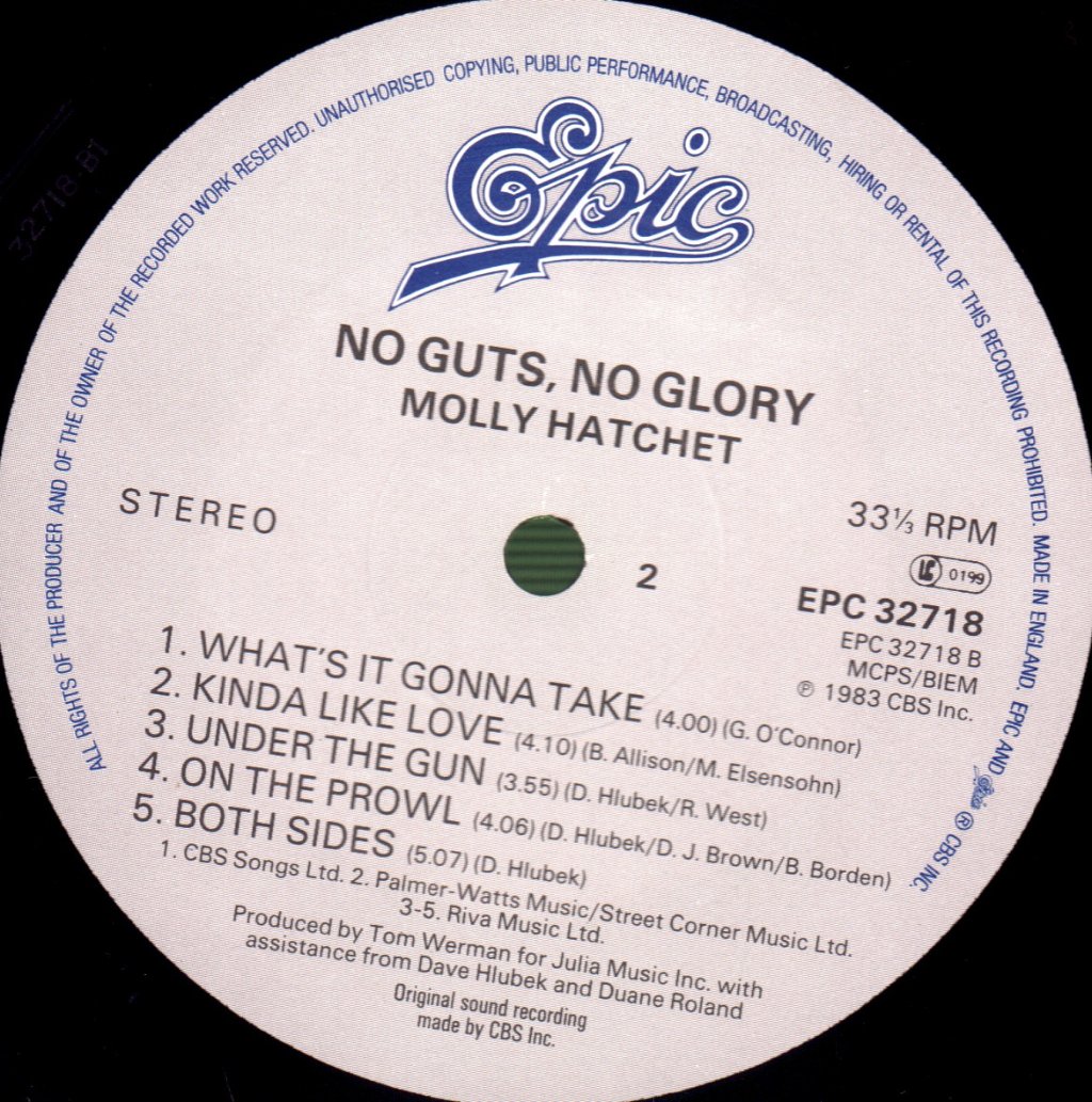 Molly Hatchet - No Guts... No Glory - Lp