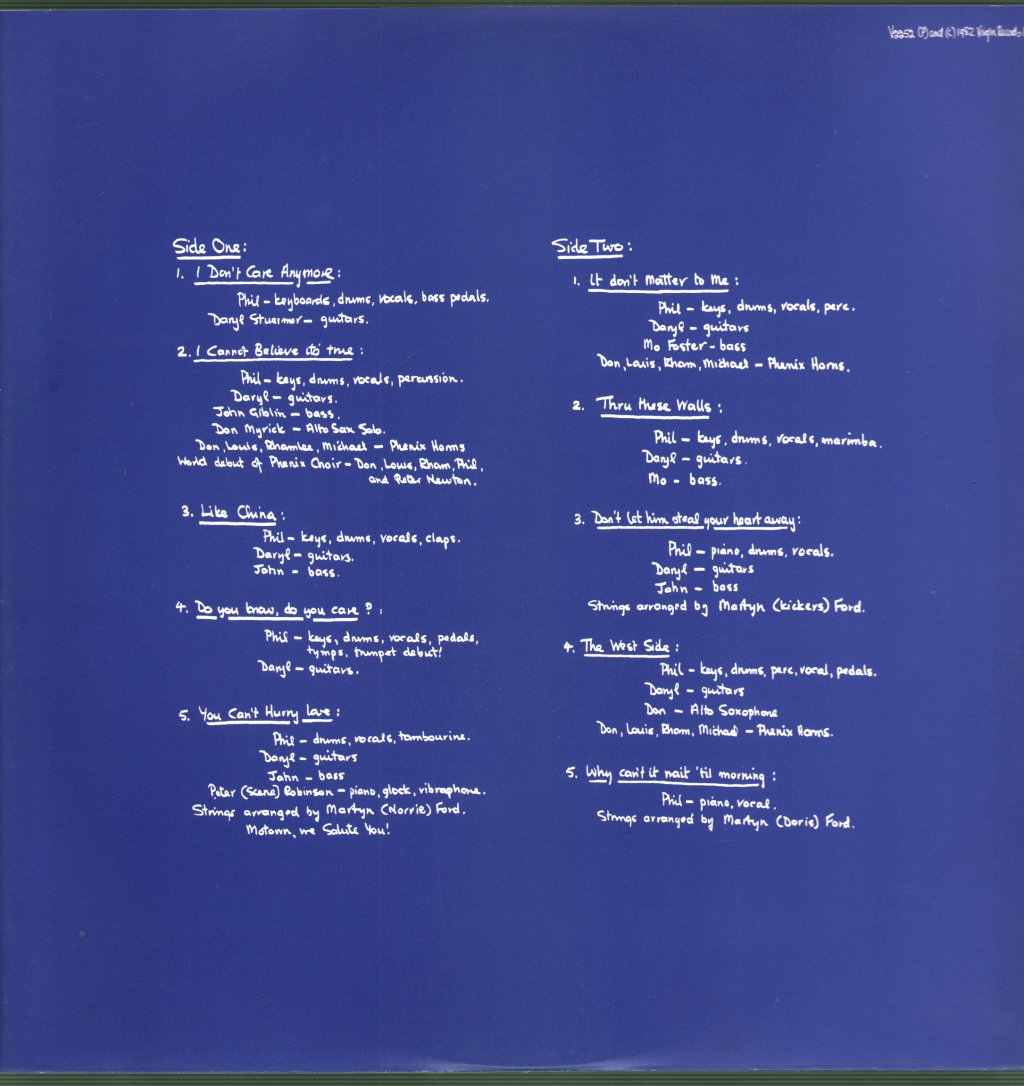 Phil Collins - Hello I Must Be Going - Lp