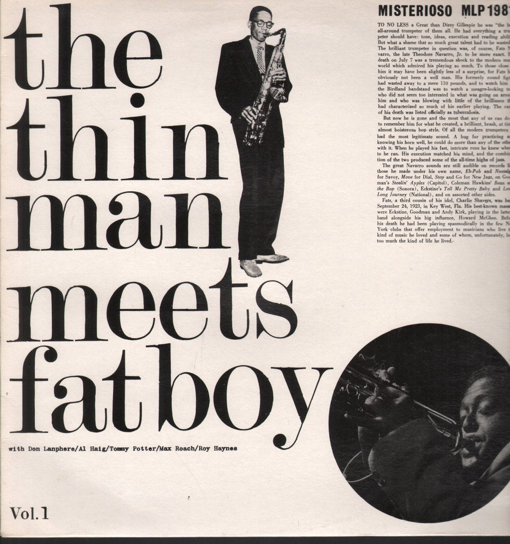 Don Lanphere Quintet / Wardell Gray Quartet - Thin Man Meets Fatboy Vol. I - Lp