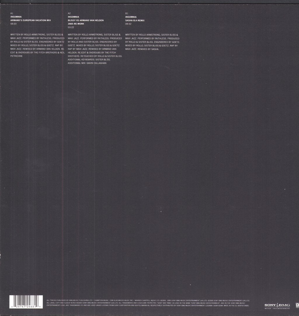 Faithless - Insomnia 2005 - 12 Inch