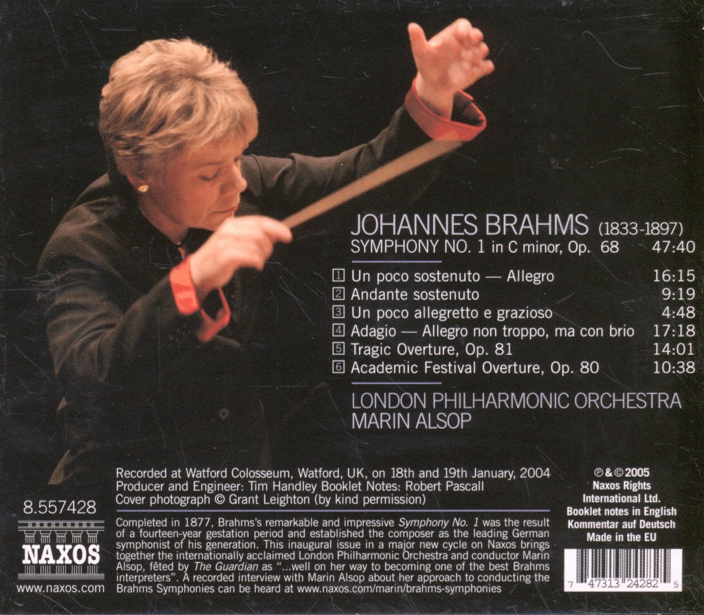 Marin Alsop, London Philharmonic Orchestra - Symphony No. 1 • Academic Festival Overture • Tragic Overture - Cd