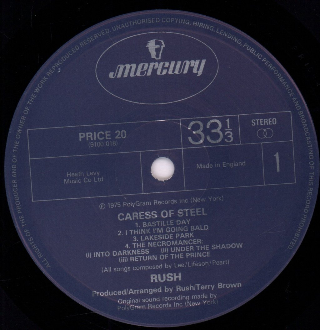 Rush - Caress Of Steel - Lp