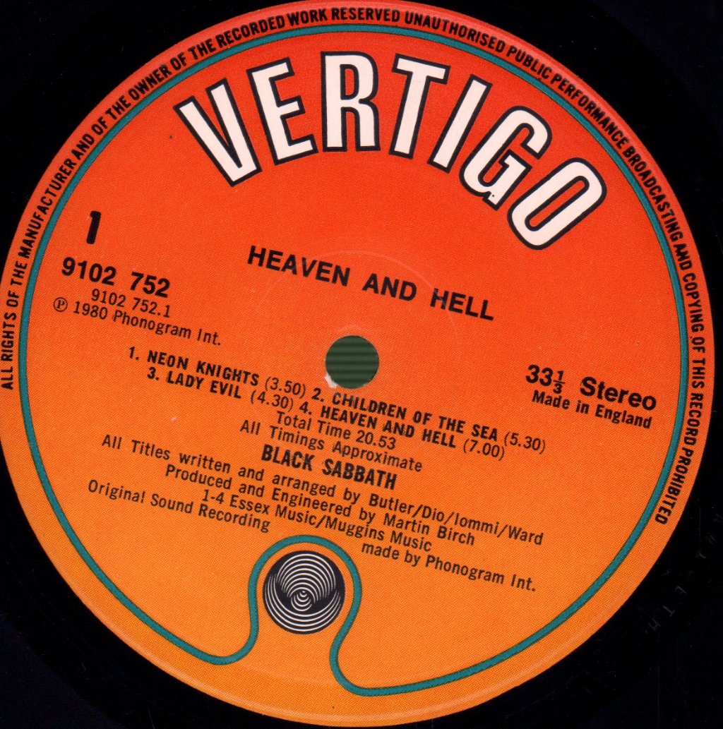 Black Sabbath - Heaven And Hell - Lp