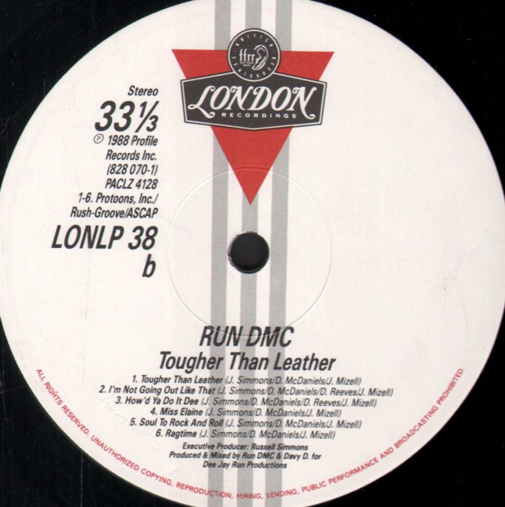 Run Dmc - Tougher Than Leather - Lp