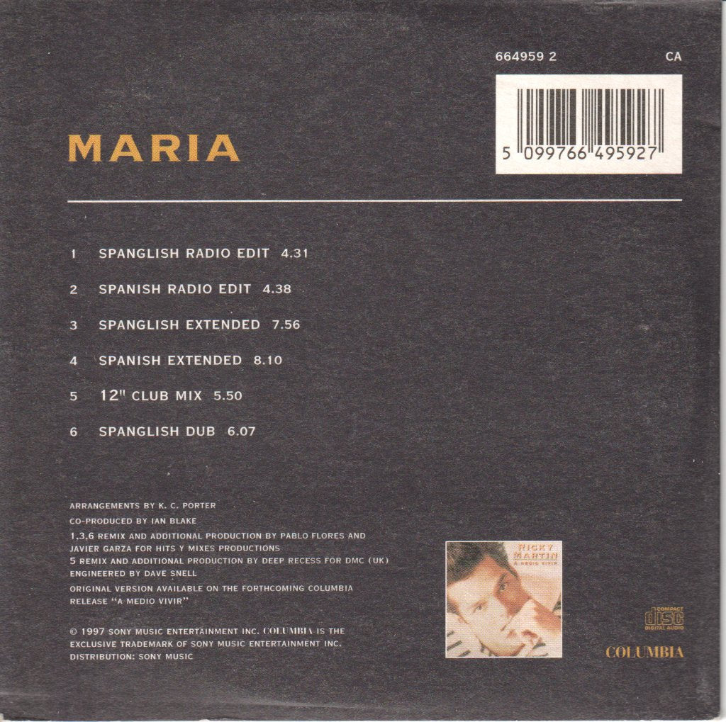 Ricky Martin - Maria - Cd