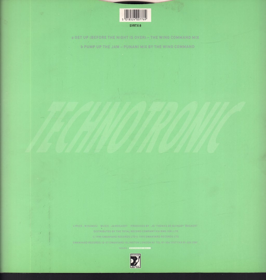 Technotronic Featuring Ya Kid K - Get Up - 12 Inch