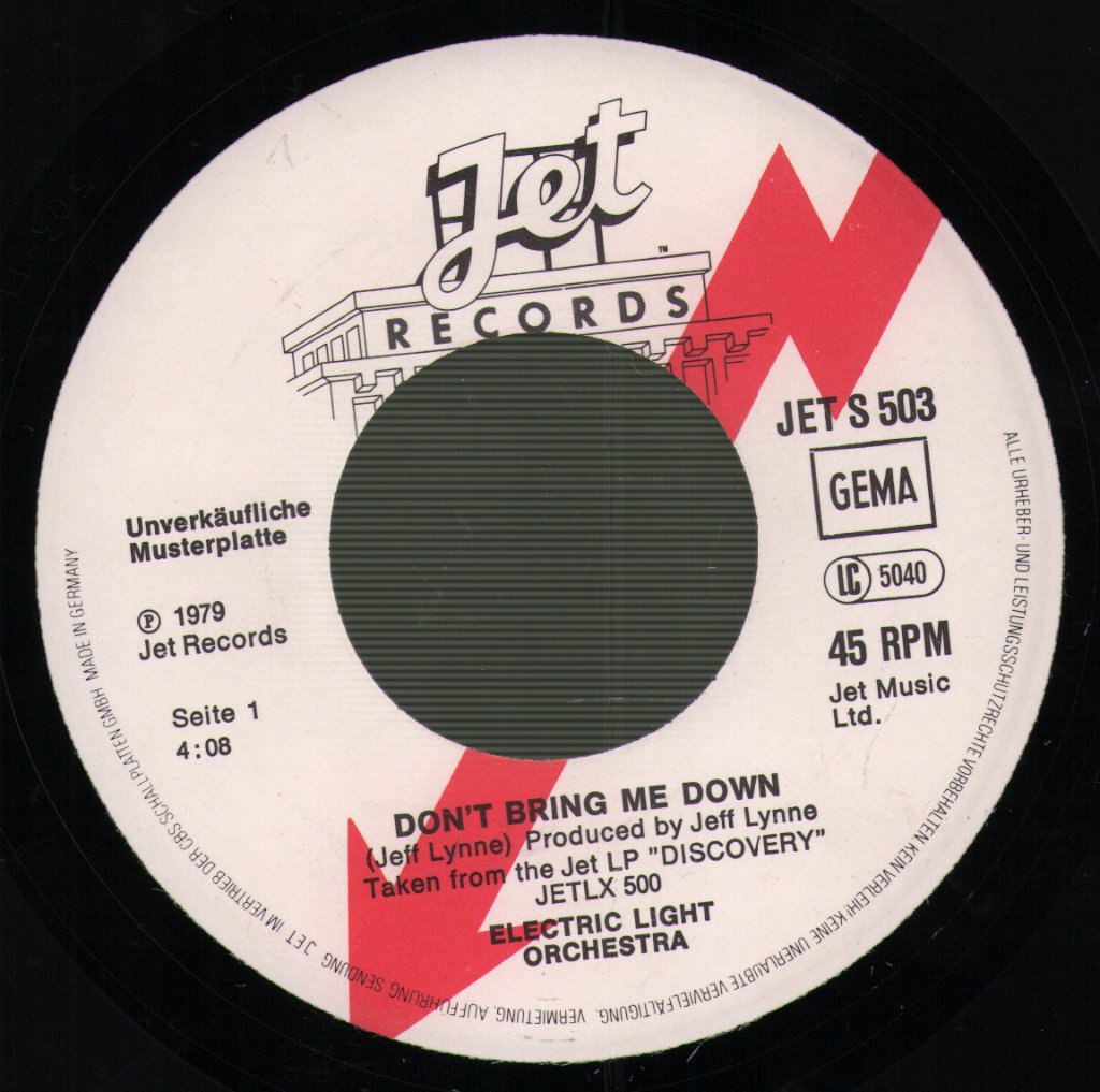 Electric Light Orchestra - Don't Bring Me Down - 7 Inch