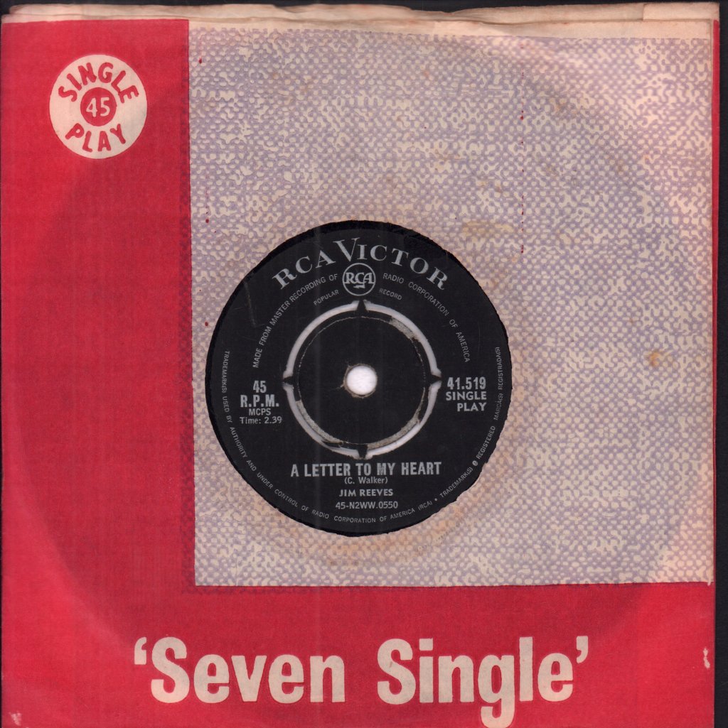 Jim Reeves - Adios Amigo - 7 Inch