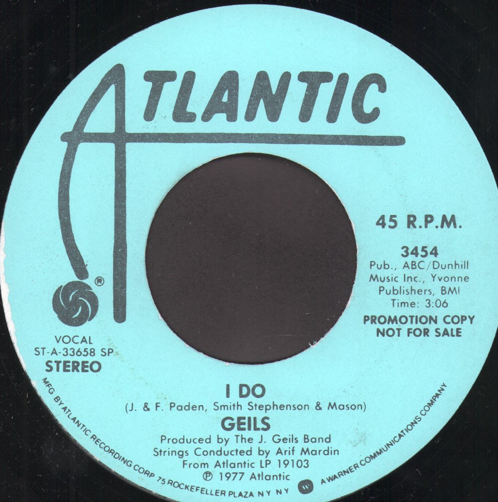 Geils - I Do - 7 Inch