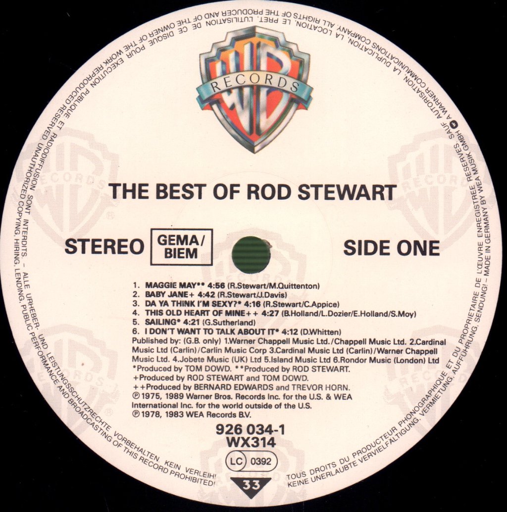 Rod Stewart - Best Of Rod Stewart - Lp