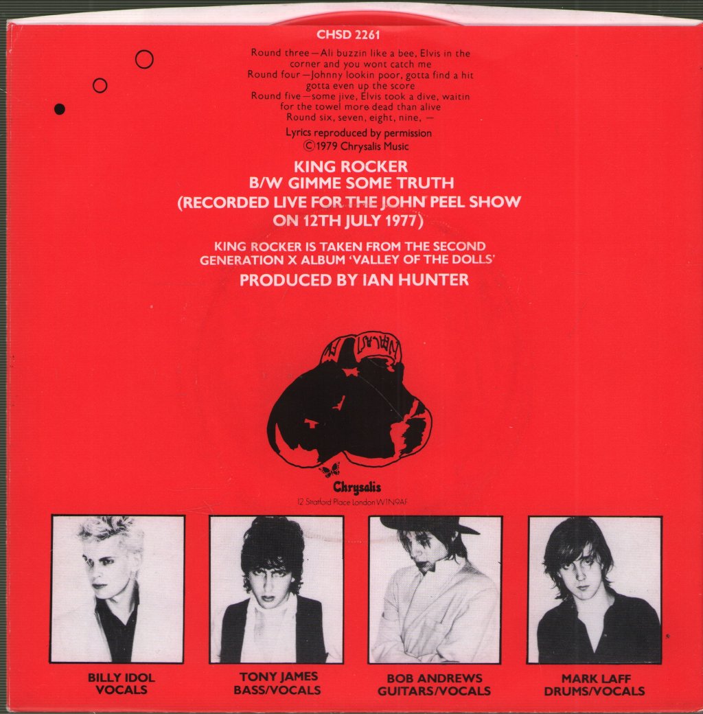 Generation X - King Rocker - 7 Inch