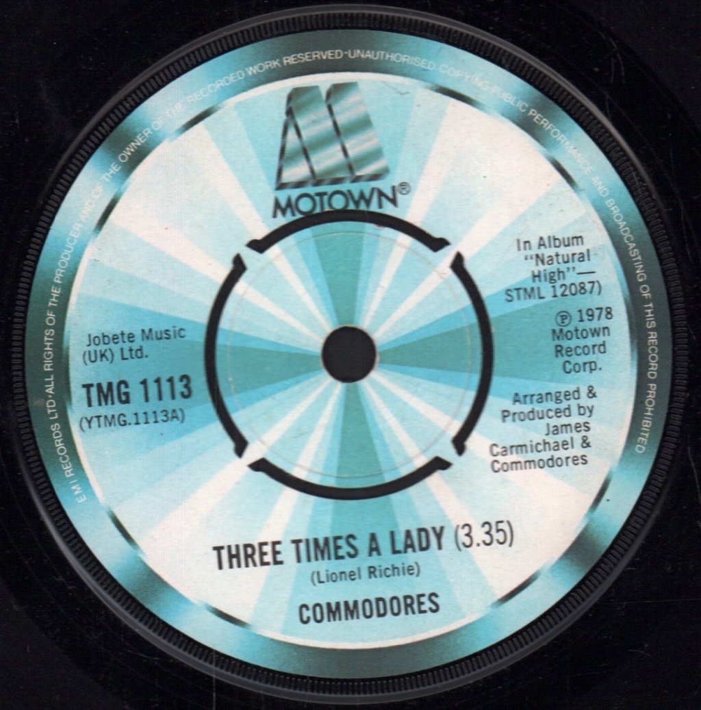 Commodores - Three Times A Lady - 7 Inch