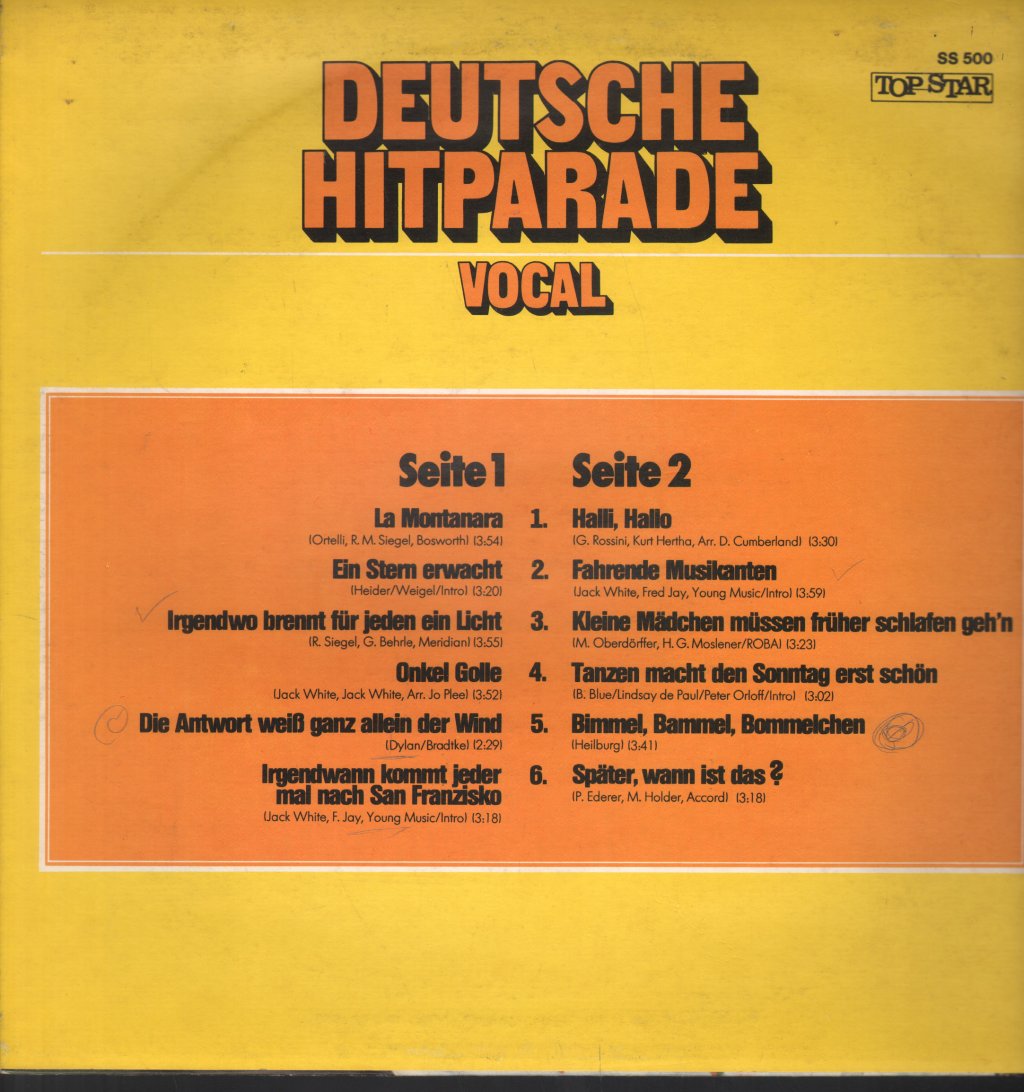 Deutsche Hitparade - vocal - Lp