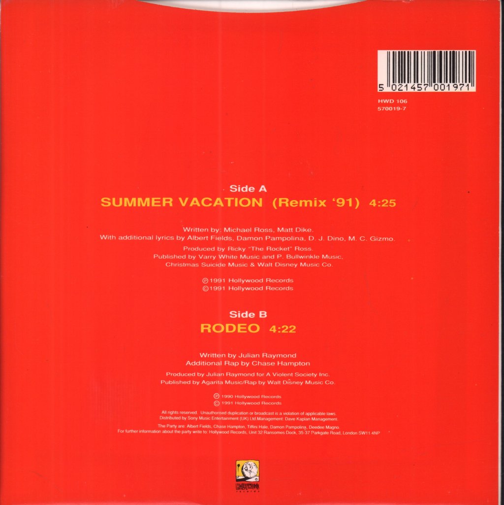 Party (Us Group) - Summer Vacation - 7 Inch