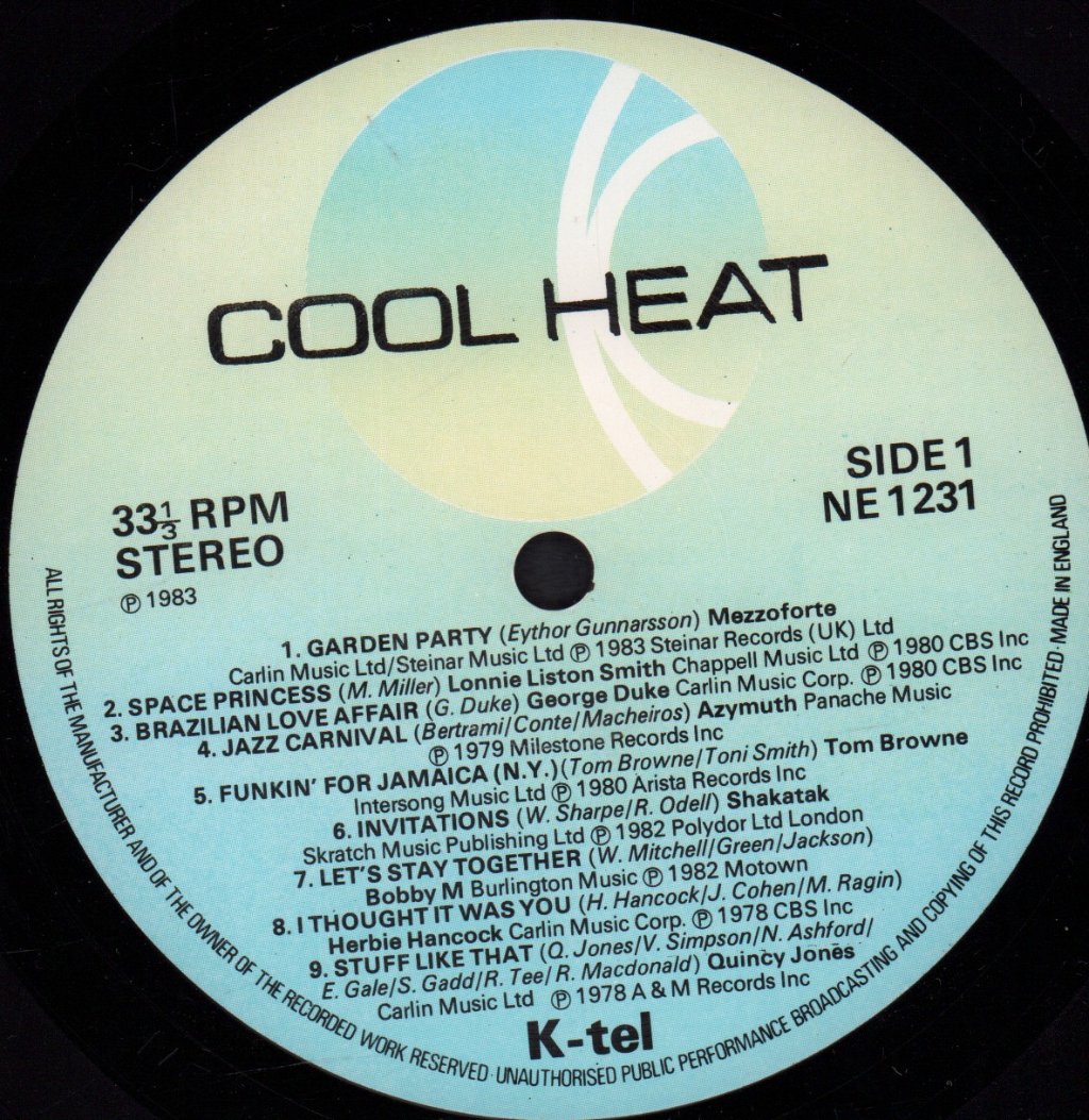 Various Artists - Cool Heat The Hottest Jazziest Coolest Funkiest Hits - Lp