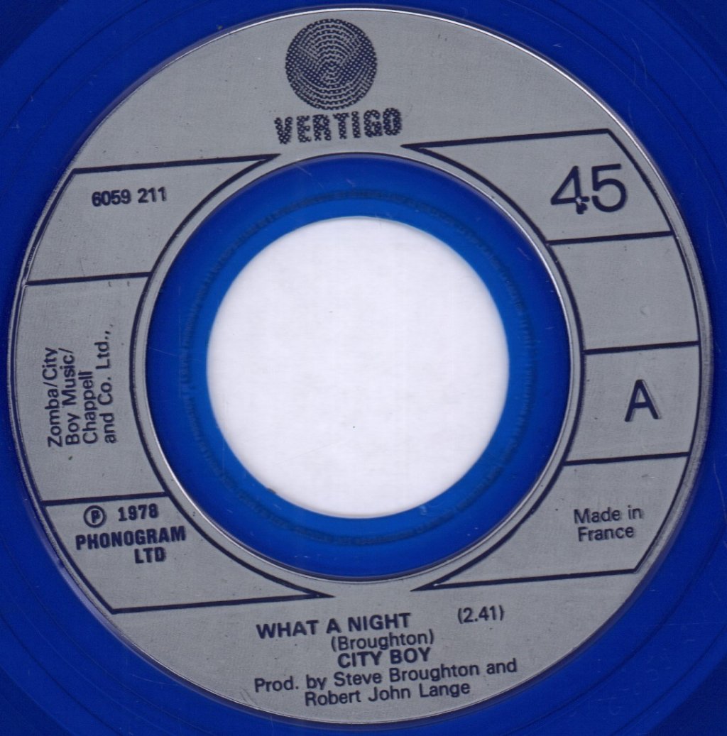 City Boy - What A Night - 7 Inch
