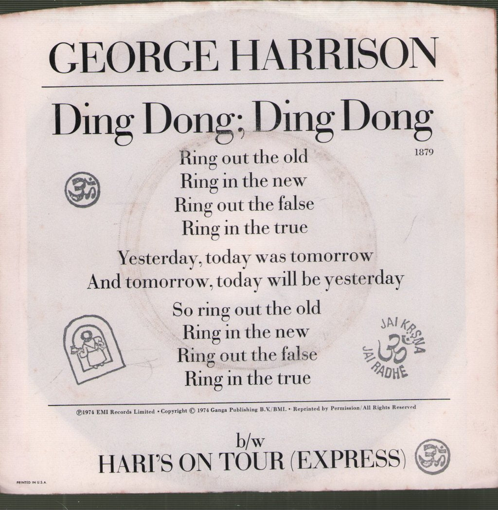 George Harrison - Ding Dong; Ding Dong - 7 Inch