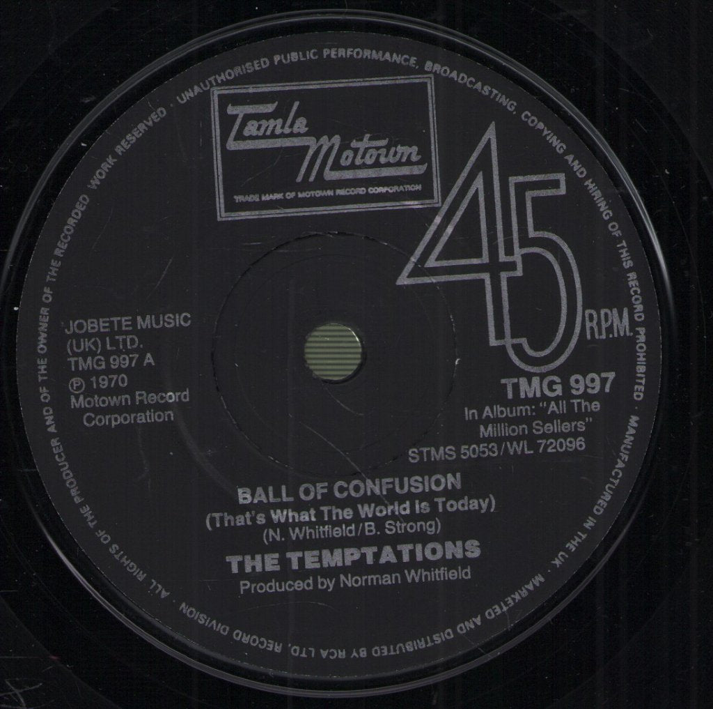 Temptations - Ball Of Confusion (That's What The World Is Today) - 7 Inch