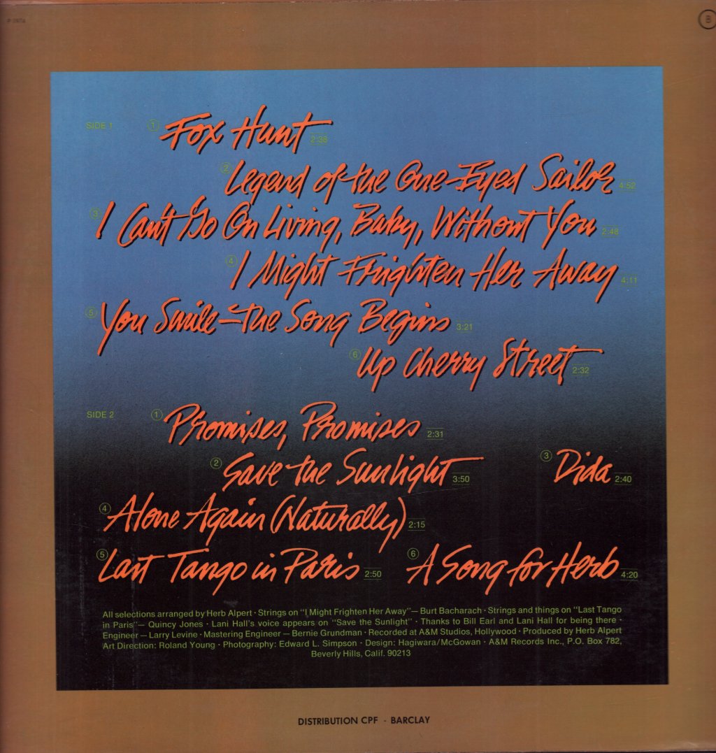 Herb Alpert And The Tijuana Brass - You Smile The Song Begins - Lp