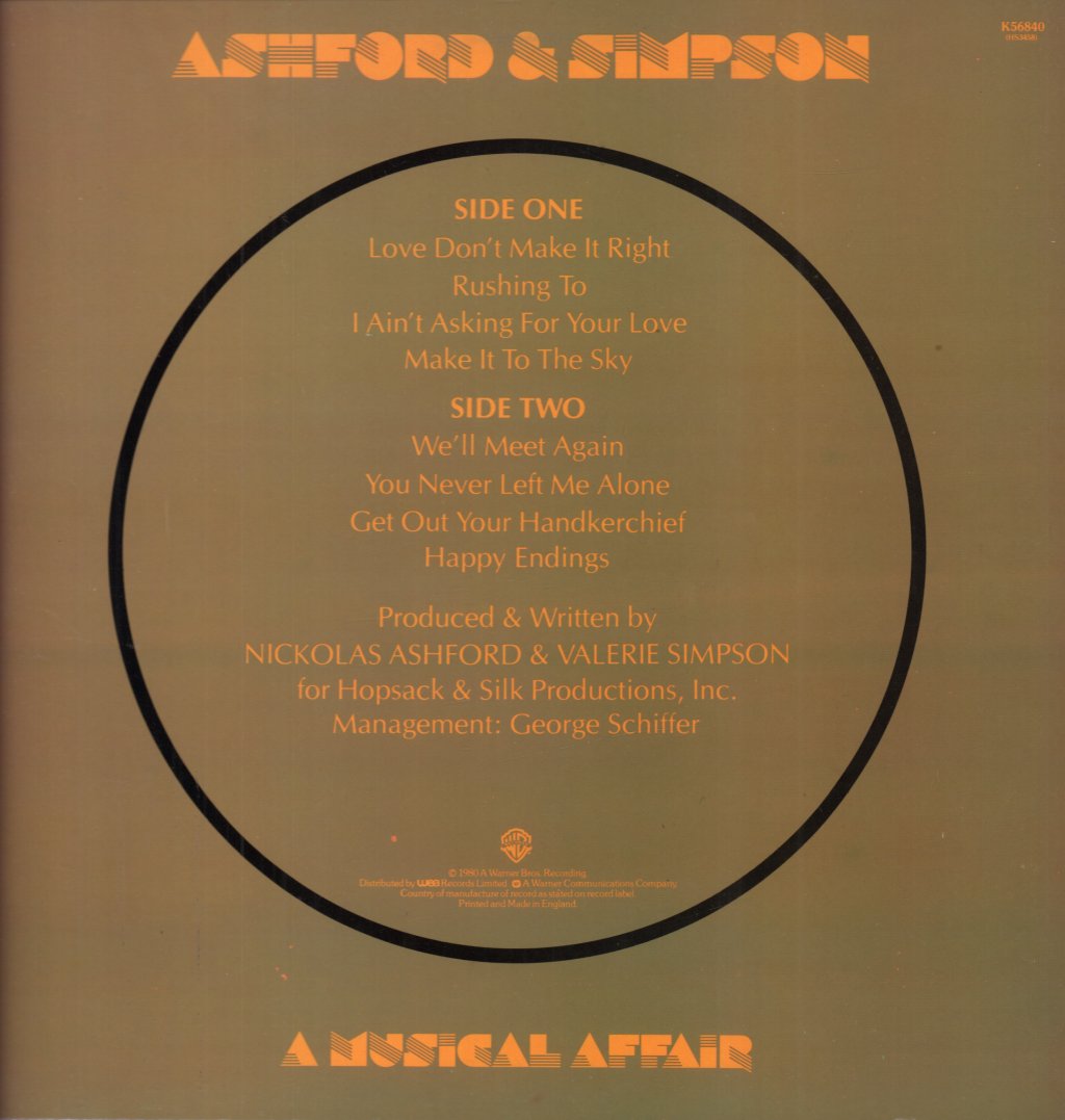 Ashford And Simpson - A Musical Affair - Lp
