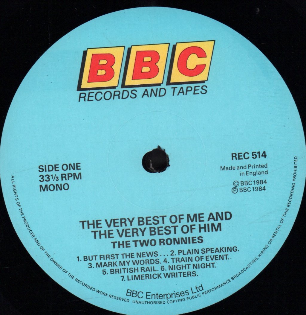 Two Ronnies - Very Best Of Me And The Very Best Of Him - Lp