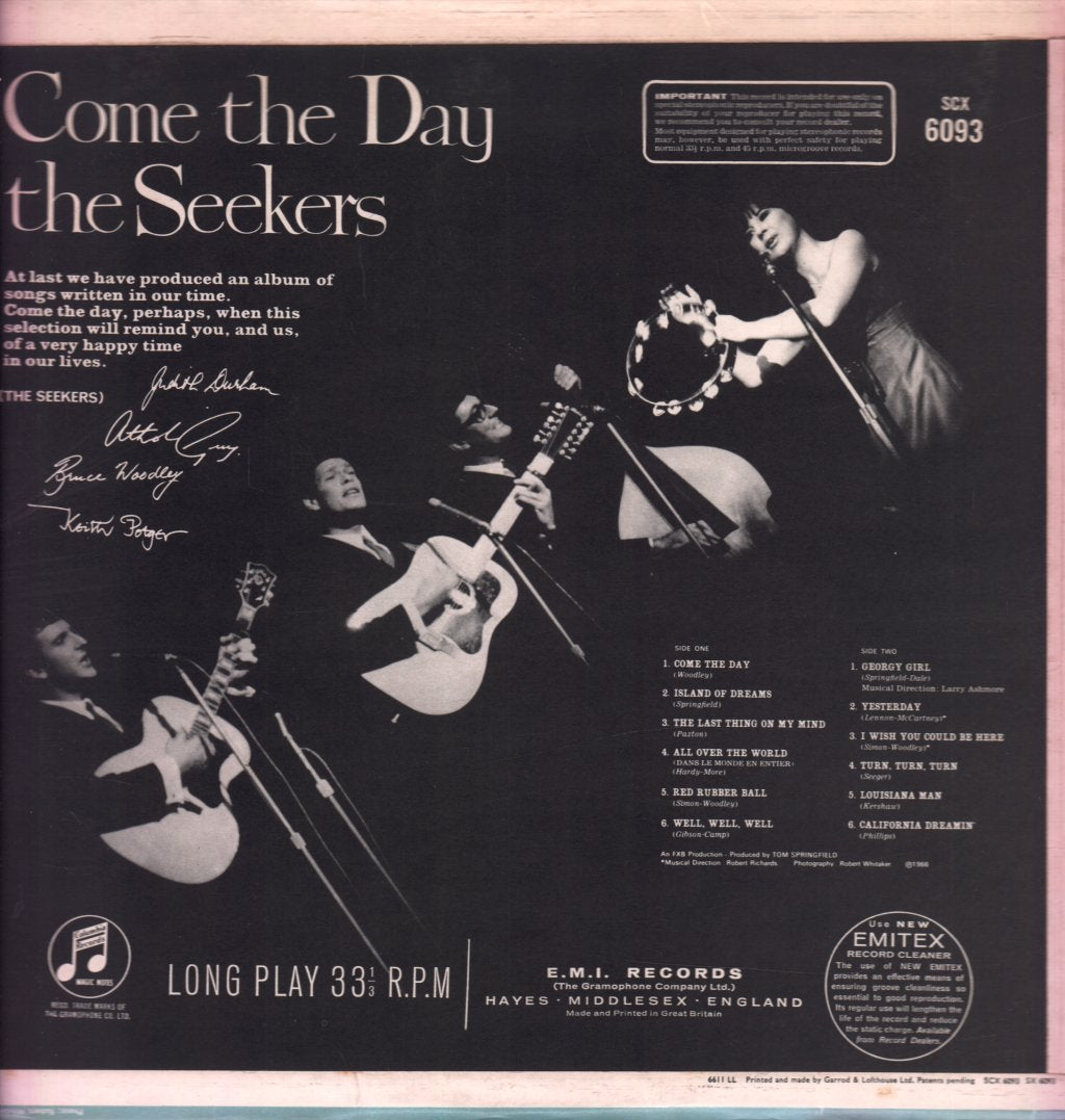 Seekers - Come The Day - Lp