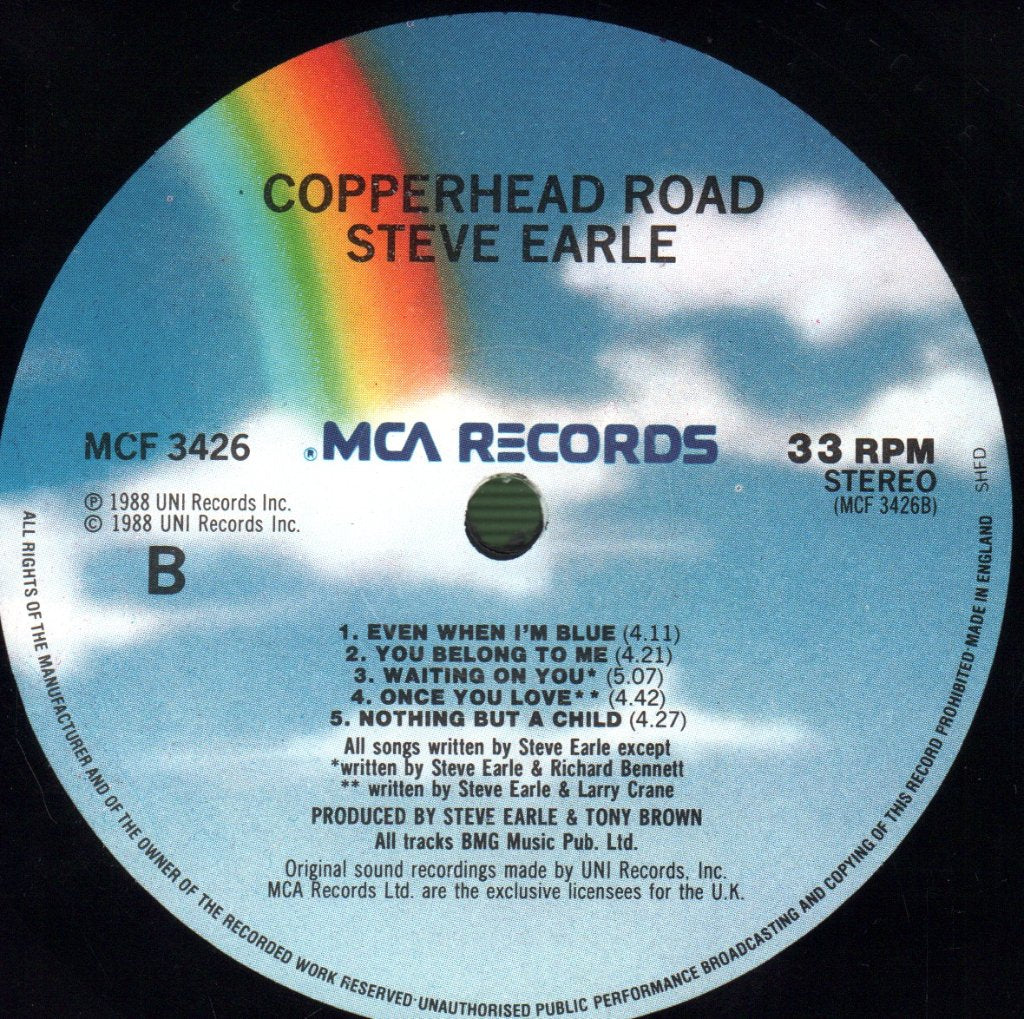 Steve Earle - Copperhead Road - Lp