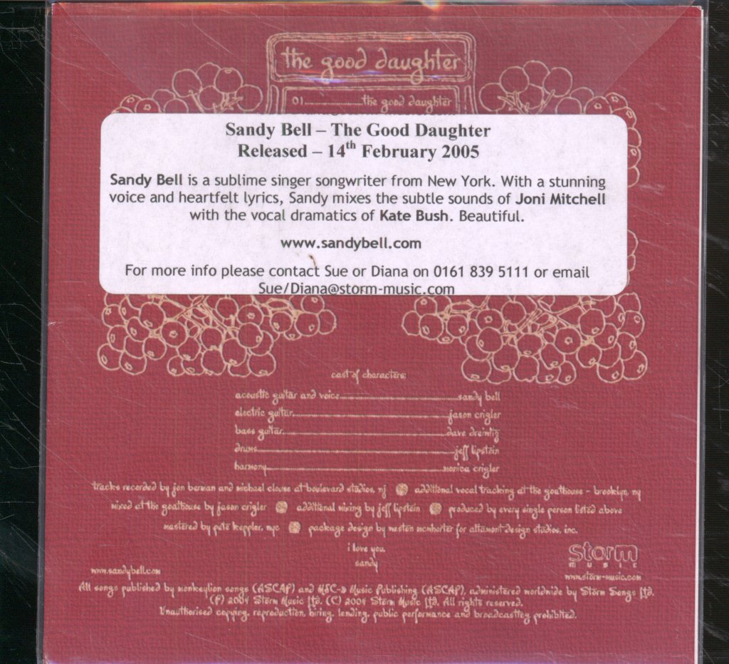 Sandy Bell - Good Daughter - Cd