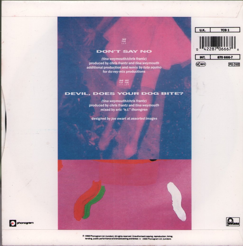 Tom Tom Club - Don't Say No - 7 Inch