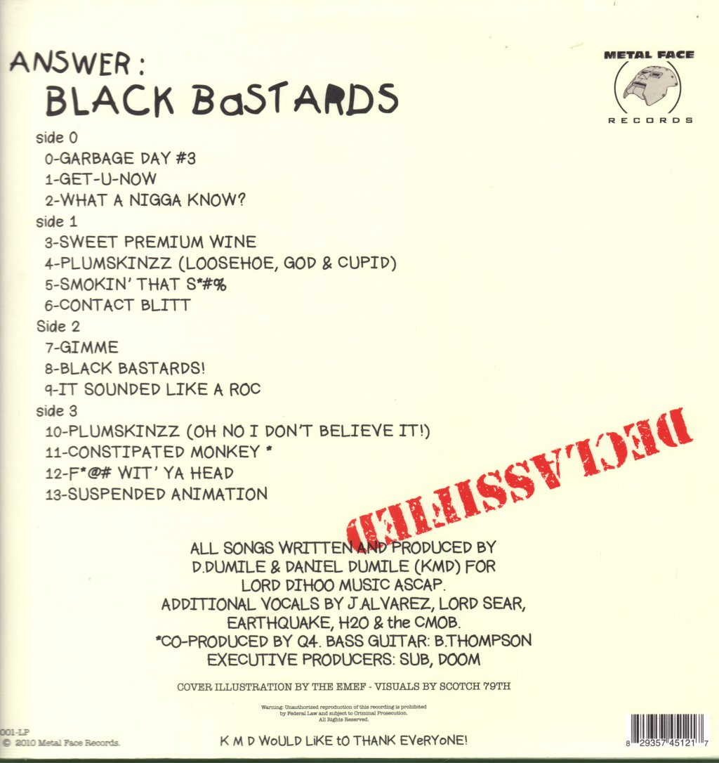 KMD - Bl_ck B_st_rds - Double Lp