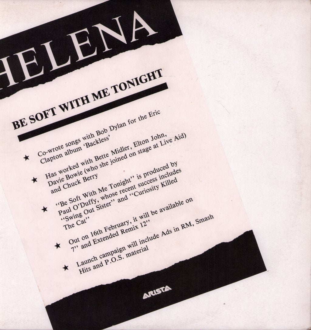 Helena Springs - Be Soft With Me Tonight - 12 Inch