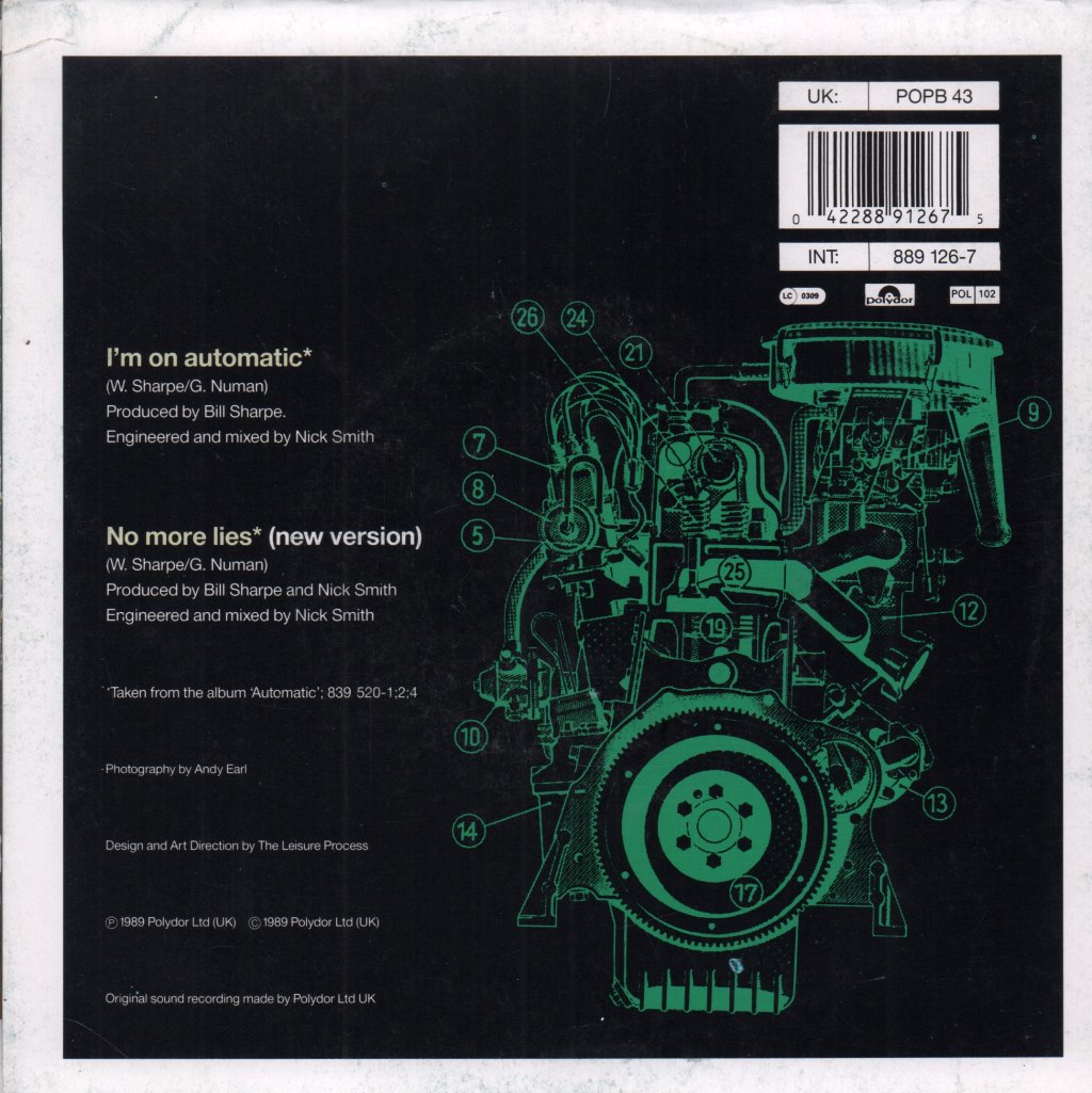 Sharpe And Numan - I'm On Automatic - 7 Inch