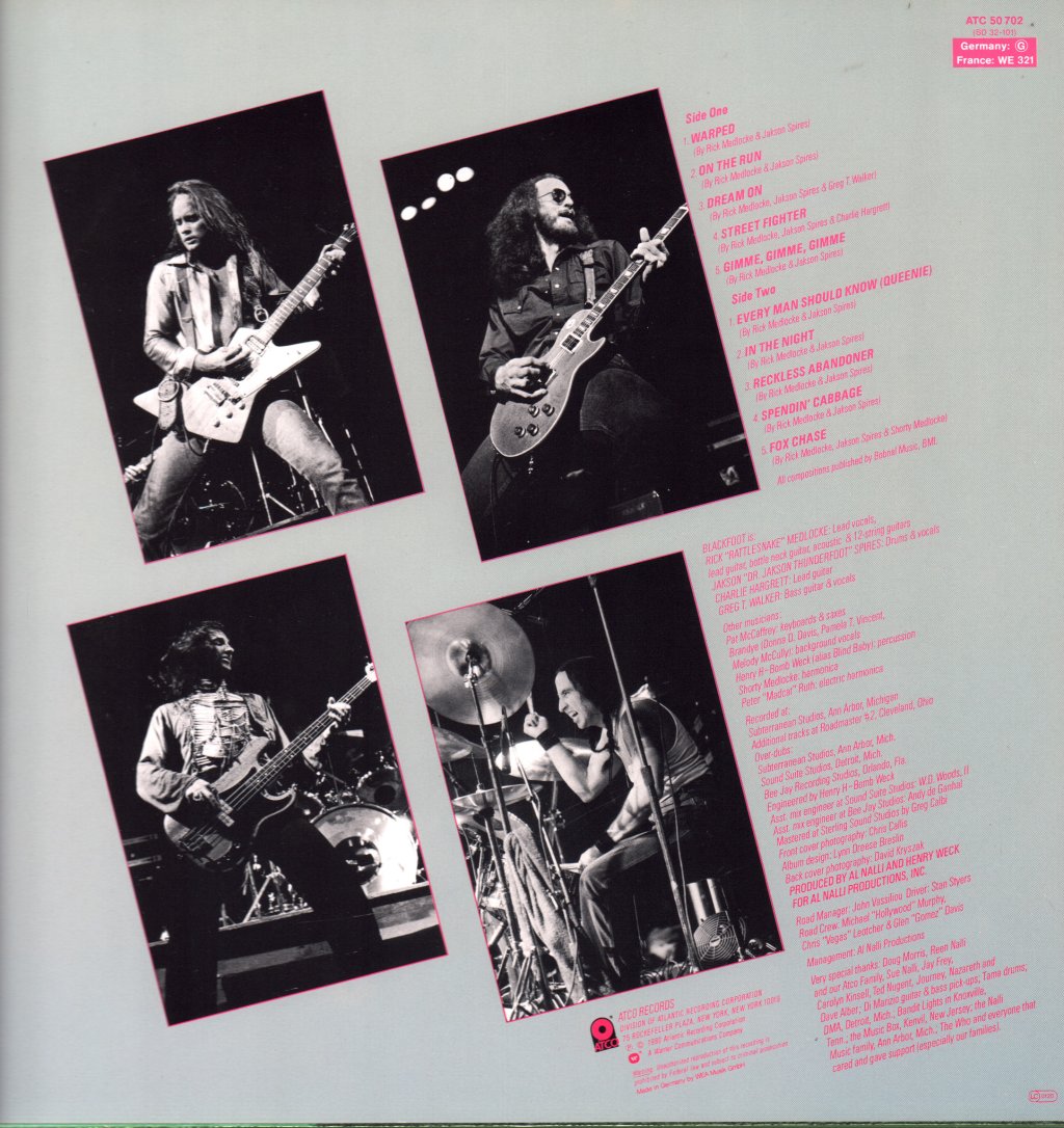 Blackfoot - Tomcattin - Lp