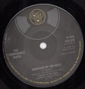 Temperance Seven - Shepherd Of The Hills - 7 Inch