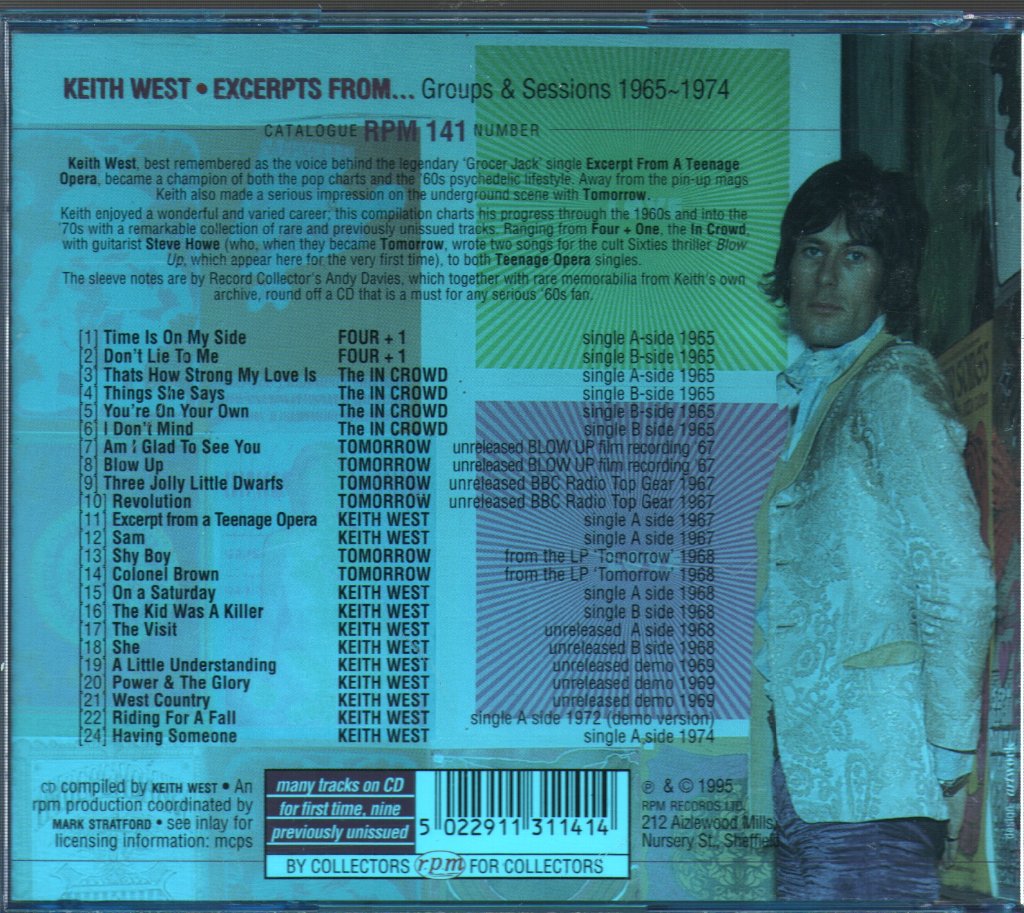Keith West - Excerpts From... Groups & Sessions 1965-1974 - Cd