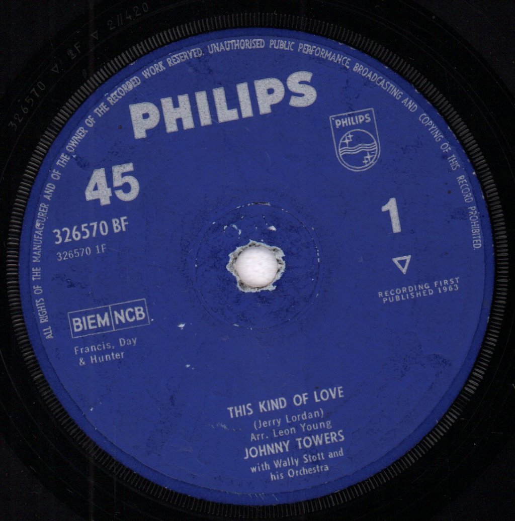 Johnny Towers - This Kind Of Love - 7 Inch