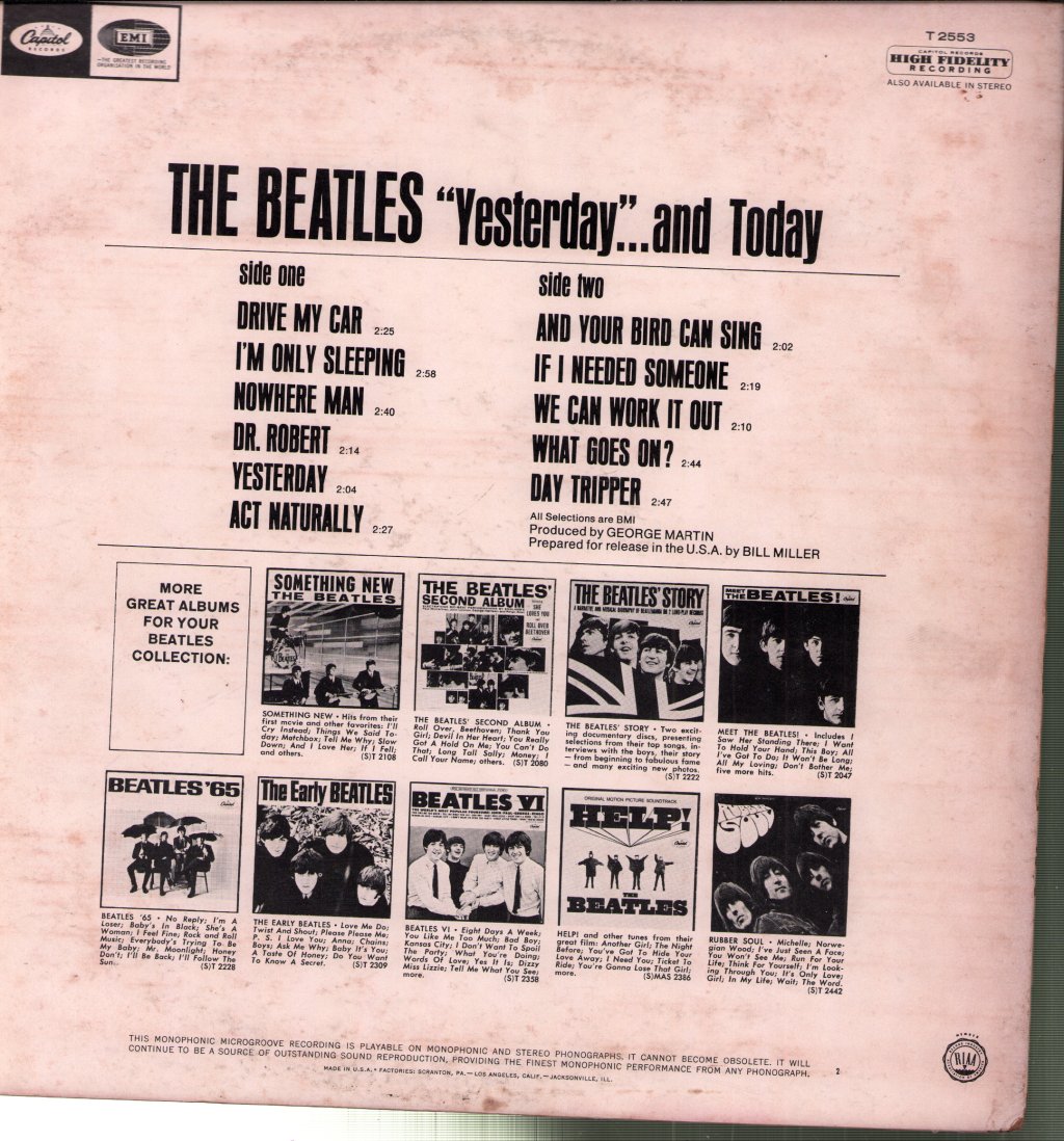 Beatles - Yesterday... And Today - Lp