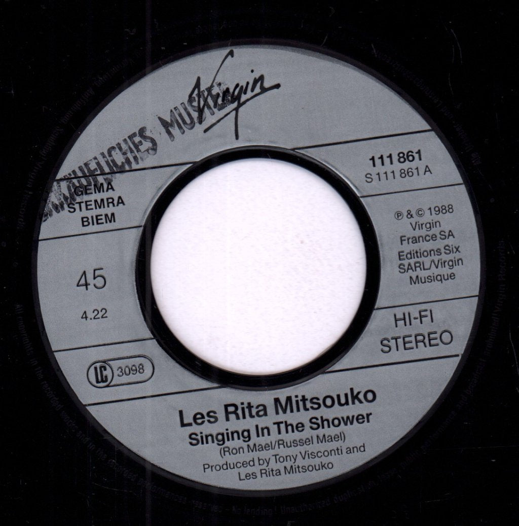 Les Rita Mitsouko And The Sparks - Singing In The Shower - 7 Inch