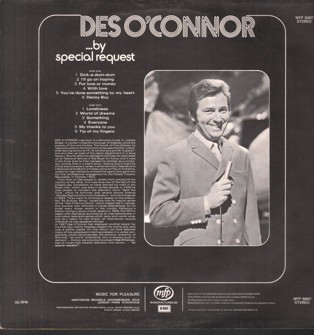 Des O'Connor - By Special Request - Lp