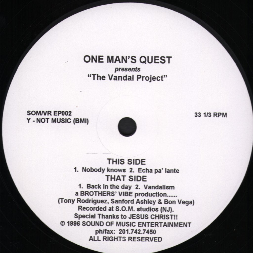 One Man's Quest - Vandal Project - 12 Inch