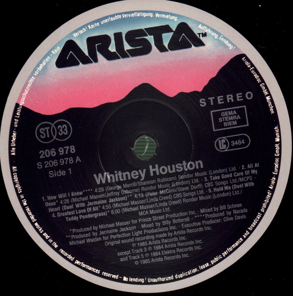 Whitney Houston - Whitney Houston - Lp