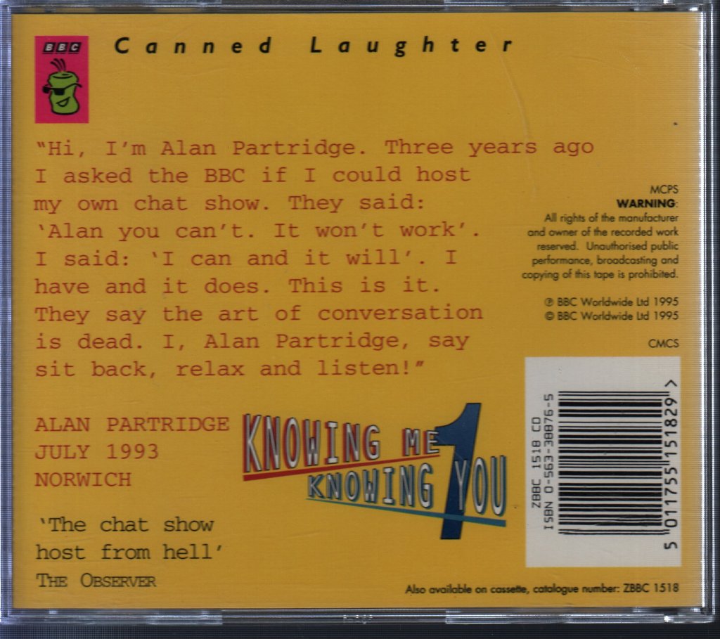 Alan Partridge - Knowing Me, Knowing You 1 - Cd