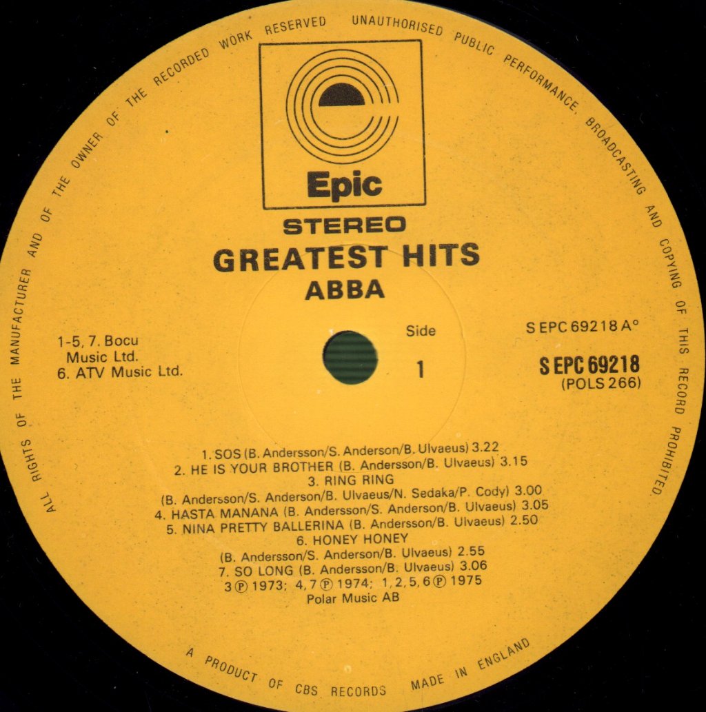 ABBA - Greatest Hits - Lp